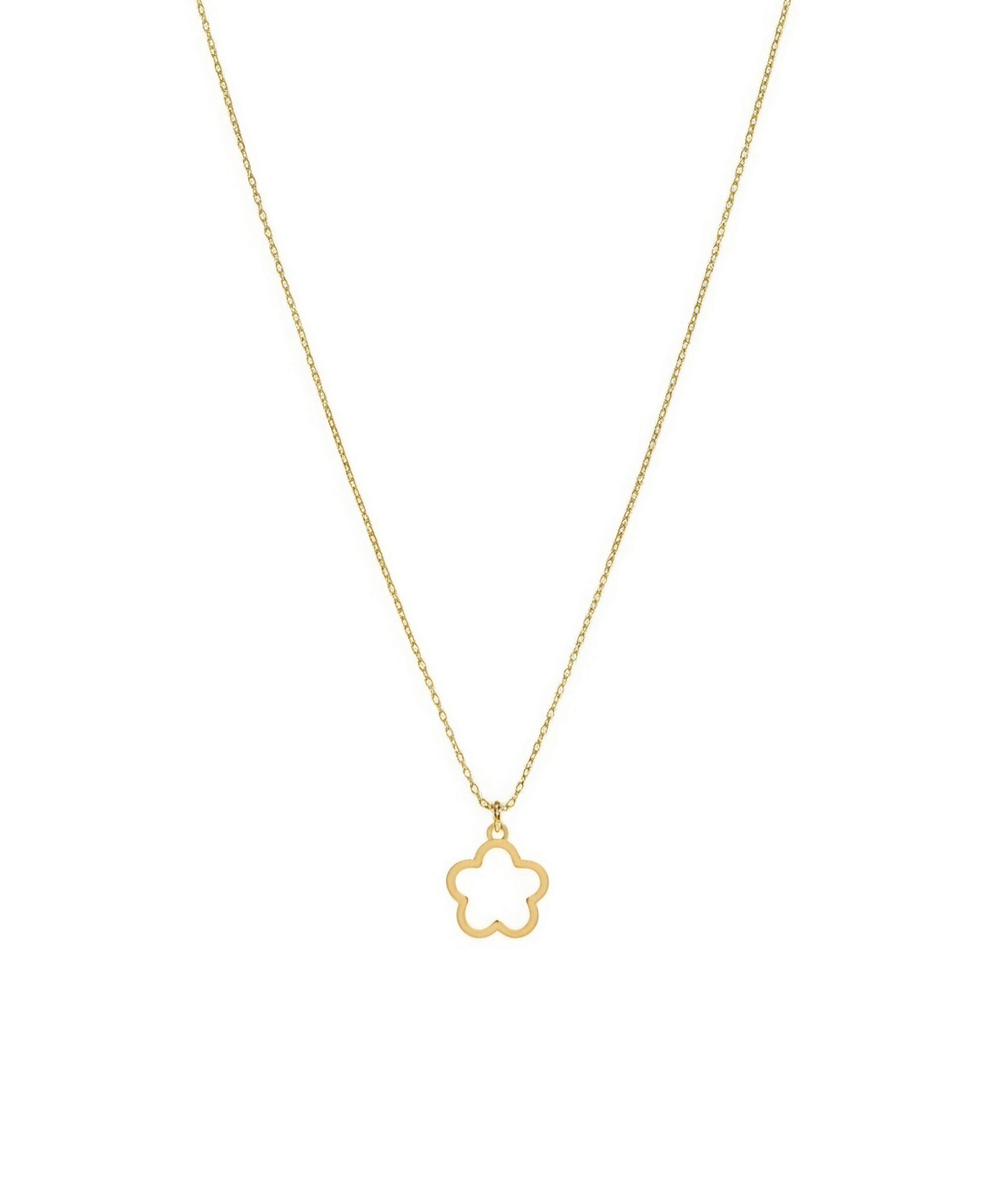Thin Flower Pendant Necklace